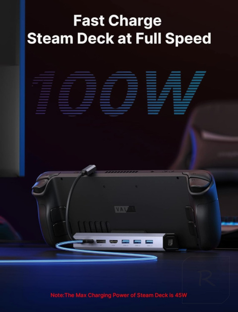 JSAUX STACJA DOKUJĄCA KOMPATYBILNA ZE STEAM DECK 7-W-1 HB0702