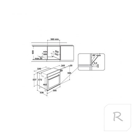 Hotpoint | FI7 861 SH BL HA | Built in Oven | 73 L | Multifunctional | AquaSmart | Electronic | Yes | Height 59.5 cm | Width 59.