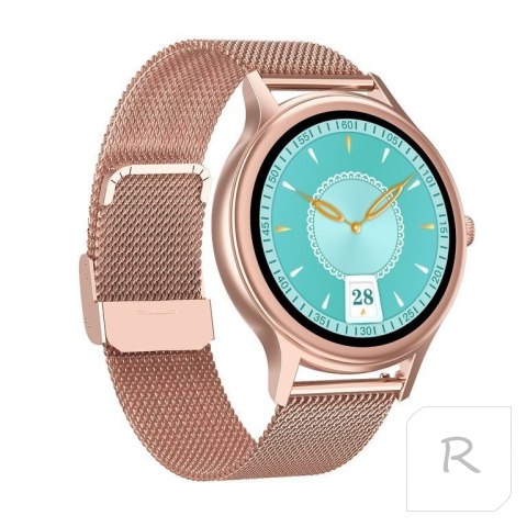 SMARTWATCH DAMSKI PACIFIC 18-2 - BRANSOLETA + PASEK: Rosegold / Biały (sy015b)