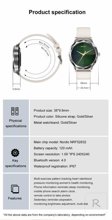 SMARTWATCH UNISEX PACIFIC 27-7 - CIŚNIENIOMIERZ (sy022e)