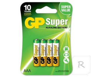 BATERIA SUPER ALKALINE AAA 1.5V 4 SZTUK