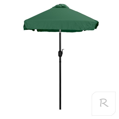 Prostokątny duży parasol ogrodowy skośny łamany z korbą zielony 200 x 140 cm