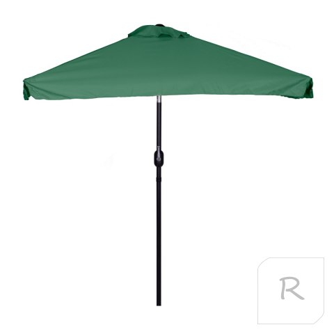 Prostokątny duży parasol ogrodowy skośny łamany z korbą zielony 200 x 140 cm