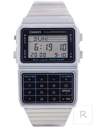 ZEGAREK MĘSKI CASIO VINTAGE DATABANK DBC-611-1D + BOX