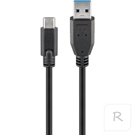 Goobay | USB-C cable | Male | 9 pin USB Type A | Male | Black | 24 pin USB-C | 2 m