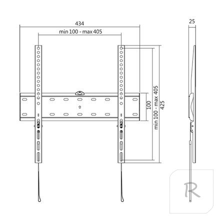 Logilink BP0013 TV Wall mount, 32""-55"", fix, 25mm Logilink