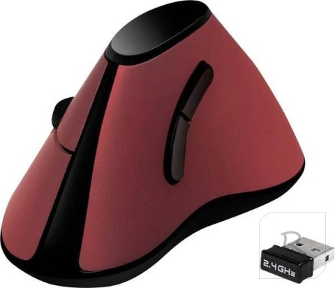 Logilink | Ergonomic Vertical Mouse | ID0159 | Optical | Wireless | Red