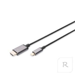 Digitus Video adapter cable | 19 pin HDMI Type A | Male | 24 pin USB-C | Male | Black | 1.8 m