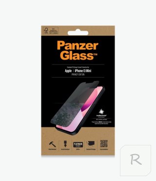 PanzerGlass | Screen protector - glass - with privacy filter | Apple iPhone 13 mini | Tempered glass | Transparent