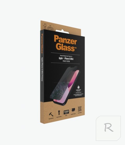 PanzerGlass | Screen protector - glass - with privacy filter | Apple iPhone 13 mini | Tempered glass | Transparent