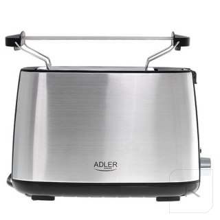 Adler | AD 3214 | Toaster | Power 750 W | Number of slots 2 | Housing material Stainless steel | Silver