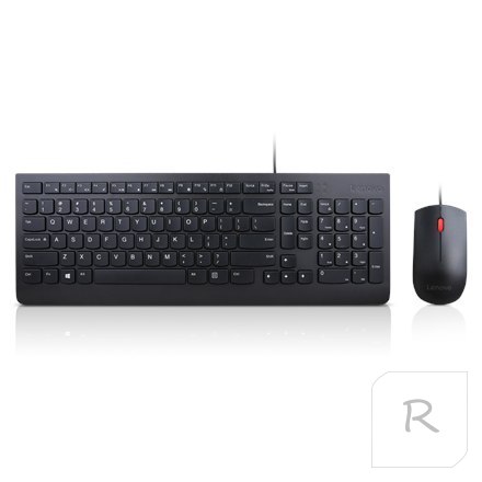 Lenovo | Black | Essential | Essential Wired Keyboard and Mouse Combo - Lithuanian | Keyboard and Mouse Set | Wired | EN/LT | Bl