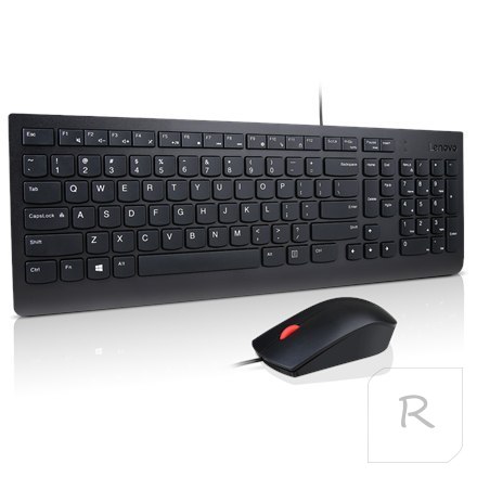 Lenovo | Black | Essential | Essential Wired Keyboard and Mouse Combo - Lithuanian | Keyboard and Mouse Set | Wired | EN/LT | Bl