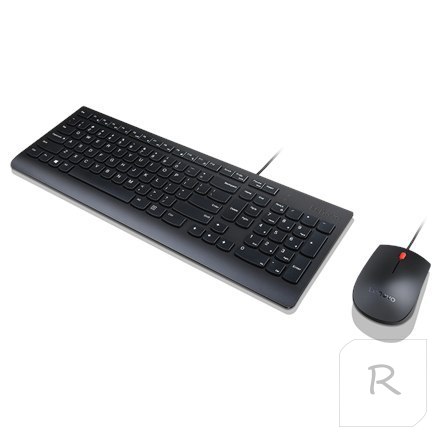 Lenovo | Black | Essential | Essential Wired Keyboard and Mouse Combo - Lithuanian | Keyboard and Mouse Set | Wired | EN/LT | Bl