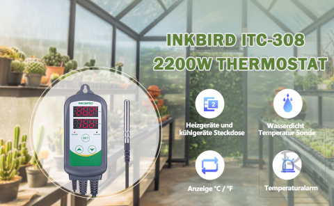 INKBIRD ITC-308 TERMOSTAT Z KONTROLĄ TEMPERATURY STEROWNIK WĘDZARNI