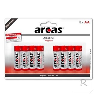 Arcas AA/LR6, Alkaline, 8 pc(s)