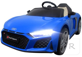 AUDI R8 Sport NIEBIESKI Auto na akumulator EVA Skóra pilot