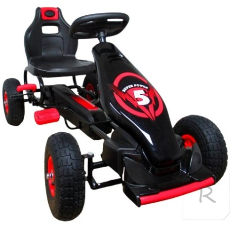 GOKART G8 CZERWONY, gokart dziecięcy, pompowane koła