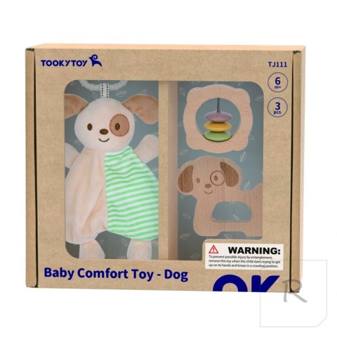 TOOKY TOY Zestaw Upominkowy Szczeniaczek Grzechotka