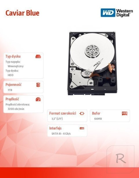 Western Digital | Caviar Blue | 7200 RPM | 1000 GB | 64 MB
