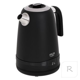 Adler | Kettle | AD 1295b | Electric | 2200 W | 1.7 L | Stainless steel | 360° rotational base | Black