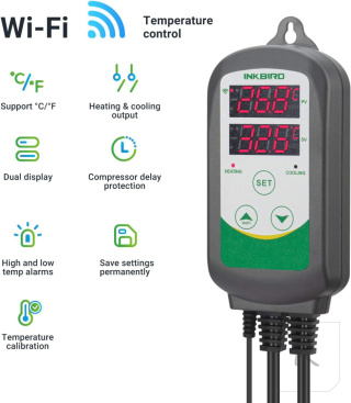 INKBIRD ITC-308 WI-FI TERMOSTAT Z KONTROLĄ TEMPERATURY STEROWNIK WĘDZARNI