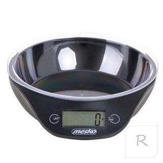 Mesko | Kitchen scale with a bowl | MS 3164 | Maximum weight (capacity) 5 kg | Graduation 1 g | Display type LCD | Black