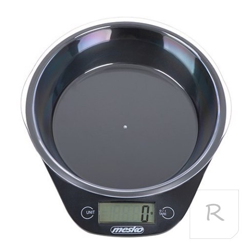 Mesko | Kitchen scale with a bowl | MS 3164 | Maximum weight (capacity) 5 kg | Graduation 1 g | Display type LCD | Black