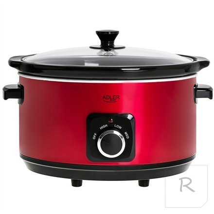 Adler | AD 6413r | Slow cooker | 290 W | 5.8 L | Number of programs 3 | Red