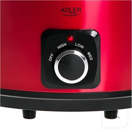 Adler | AD 6413r | Slow cooker | 290 W | 5.8 L | Number of programs 3 | Red