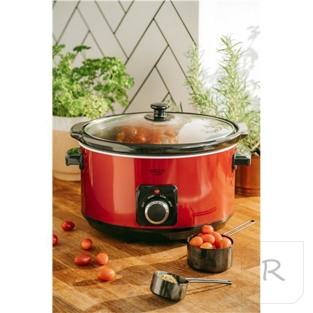 Adler | AD 6413r | Slow cooker | 290 W | 5.8 L | Number of programs 3 | Red