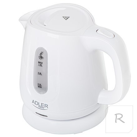 Adler Kettle | AD 1373 | Electric | 850 W | 1 L | Polypropylene | 360° rotational base | White