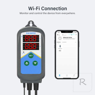 Inkbird ITC-306t-WIFI Termostat z kontrolą temperatury Wi-Fi Ogrzewanie