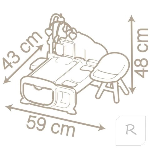 SMOBY Baby Nurse Elektroniczny Duży Kącik Opiekunki dla Lalki 19 akcesoriów