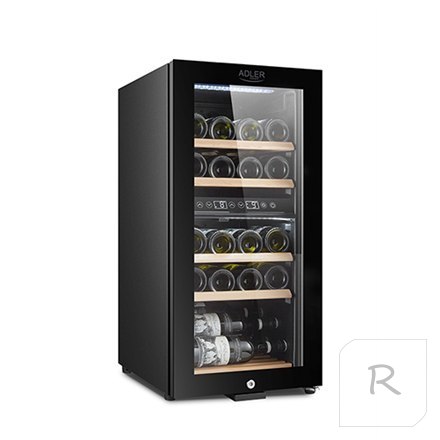 Adler | Wine Cooler | AD 8080 | Energy efficiency class G | Free standing | Bottles capacity 24 | Cooling type Compressor | Blac