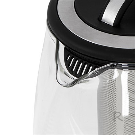 Camry | Kettle | CR 1290 | Standard | 2200 W | 2 L | Plastic/glass | 360° rotational base | Black/Transparent