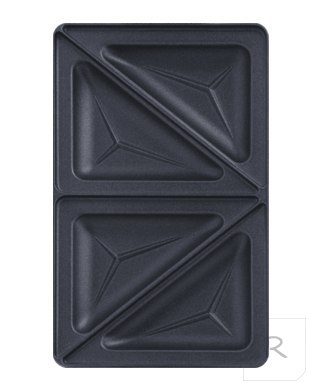 TEFAL | XA800212 | Triangle toasted sandwich set for Snack Collection | Dimensions (W x L) 13 x 22.5 cm | Black