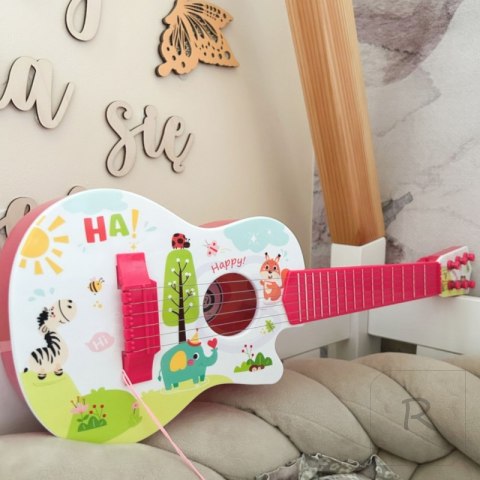 WOOPIE Gitara Akustyczna dla Dzieci Czerwona 55 cm