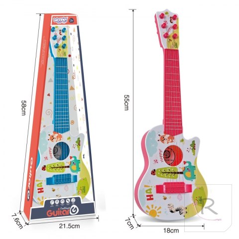 WOOPIE Gitara Akustyczna dla Dzieci Czerwona 55 cm