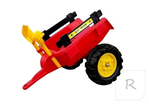 Traktor Branson z Przyczepą czerwony Pedały 135 cm