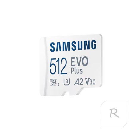 Samsung | microSD Card | EVO Plus | 512 GB | microSDXC | Flash memory class 10