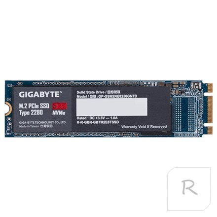 Gigabyte | GP-GSM2NE8256GNTD | 256 GB | SSD form factor | SSD interface M.2 NVME | Read speed 1200 MB/s | Write speed 800 MB/s