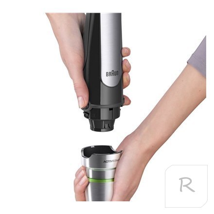 Braun | MQ7000X MultiQuick Immersion | 1000 W | Hand Blender | Hand Blender | Number of speeds 2 | Black/Stainless Steel