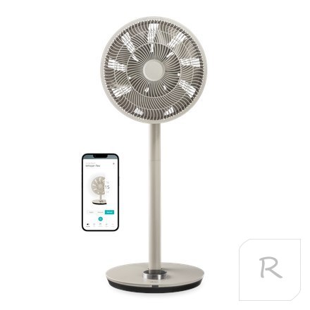 Duux Fan | Whisper Flex Smart | Stand Fan | Greige | Diameter 34 cm | Number of speeds 26 | Oscillation | Yes