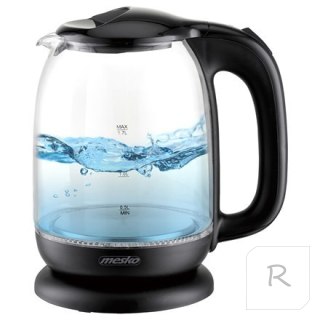 Mesko | Kettle | MS 1302b | Electric | 2200 W | 1.7 L | Glass | 360° rotational base | Black