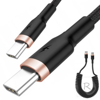 Kabel USB Typu C - USB Typu C 1,5m (spirala)