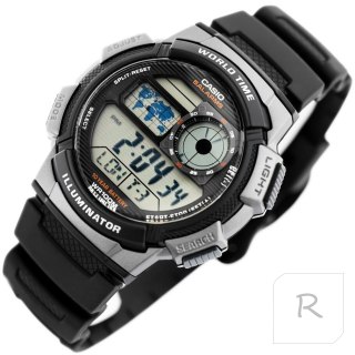 ZEGAREK MĘSKI CASIO AE-1000W 1BVDF (zd073g) - WORLD TIME + BOX