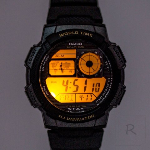 ZEGAREK MĘSKI CASIO AE-1000W 1BVDF (zd073g) - WORLD TIME + BOX