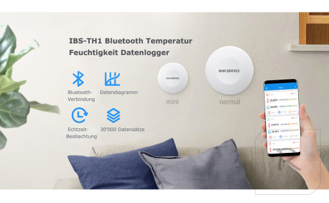 TERMOMETR HIGROMETR BLUETOOTH Z APLIKACJĄ SMART SENSOR Inkbird IBS-TH1