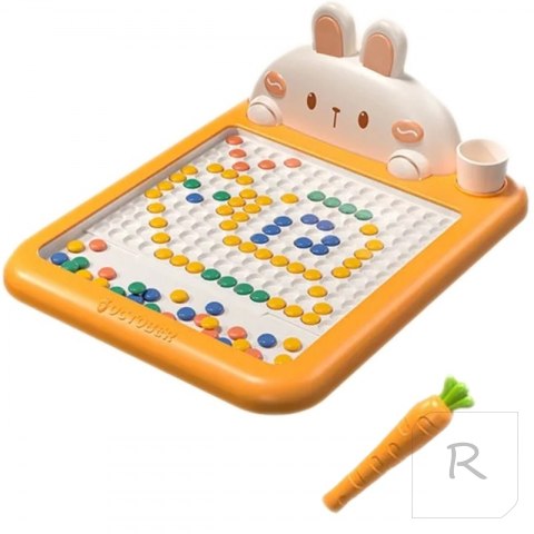 WOOPIE Tablica Magnetyczna Montessori MagPad Do Rysowania Królik Marchewka